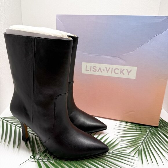 Lisa Vicky Arthaul-V Boots Womens Size 9 Nappa Leather Pointed Toe Quiet luxury - Picture 9 of 11